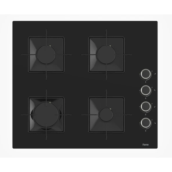 Ferre FLOWART-SILENTART Serisi Siyah Set (SS205 + QBL63CS +D063-SA ) - Emaye Izgara - Resim 2