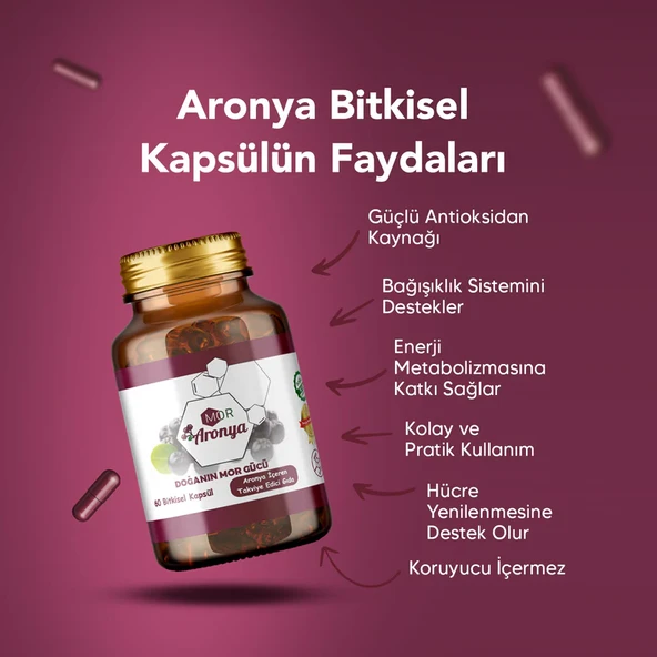 Mor Aronya Bitkisel Kapsül 60 Adet - Resim 3