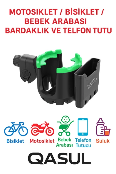Motosiklet Bisiklet Bebek Arabası İçin Telefon Biberon Bardaklık Suluk Tutacağı