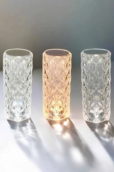 Gece Lambası Kristal Lamba Dokunmatik Şarjlı Hediyelik - 2