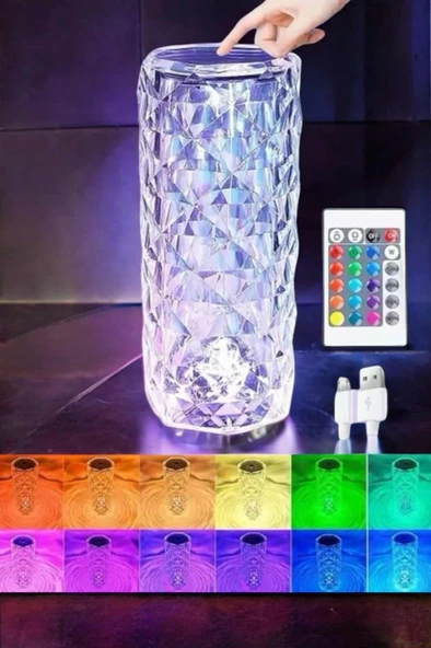 Dokunmatik Kristal Gece Lambası Hediyelik - Resim 5