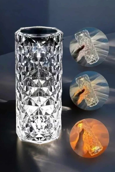 Dokunmatik Kristal Gece Lambası Hediyelik - Resim 3