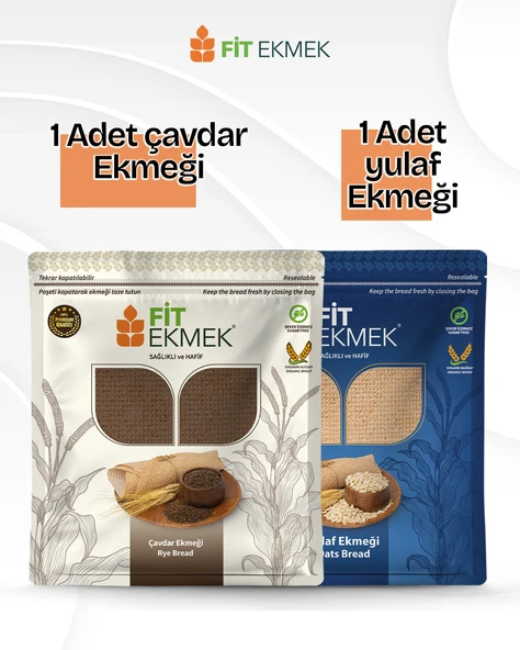 fit Yulafli Lavaş Ekmeği 300gr ve Çavdar Lavaş Ekmeği 300gr