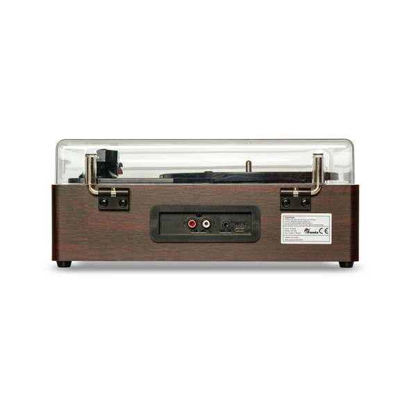 fomix FM-108 koyu kahverengi  Hoparlörlü Bluetoothlu Pikap Plak Çalar - Resim 8