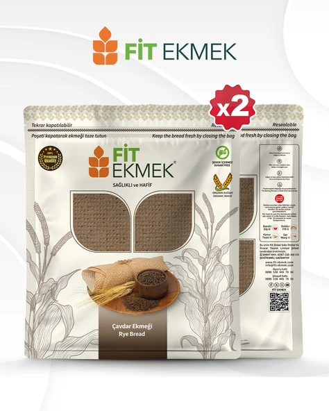fit 2li Kepekli ,2li Yulafli ,2li Chia ,2li Arpa ,2li Çavdar ve 2li Keten Tohumlu Lavaş Ekmeği 300gr - 2