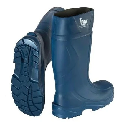 Techno Boots Poliüretan Soğuğa Dayanıklı Kısa Çelik Burunlu Mavi Çizme - Resim 2