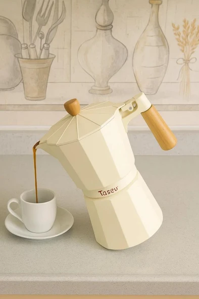 Bambum Garen - Moka Pot 9 Fincan Bej - 1