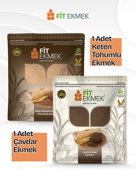 fit Çavdar Lavaş Ekmeği 300gr ve Keten Tohumlu Lavaş Ekmeği 300gr