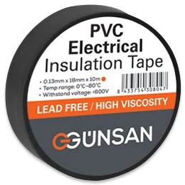 GÜNSAN PVC ELEKTRİK İZOLASYON BANDI SİYAH ürün görseli 1