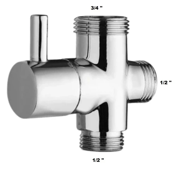 Banyo Robot Duş Seti Yönlendirici Musluk 1/2 - 1/2 - 3/4 ürün görseli 1