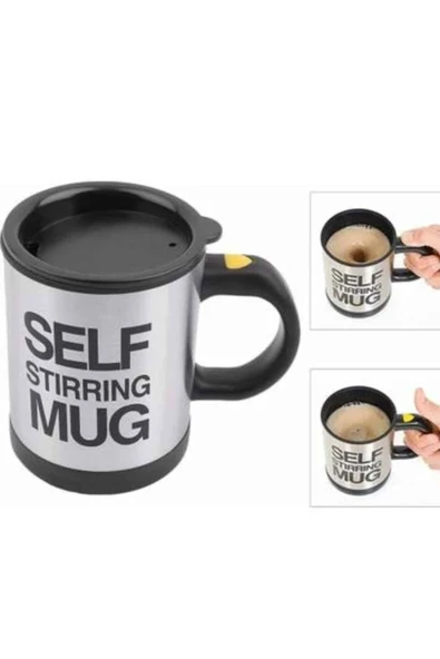 Sıcak Tutan Termos Bardak Kendi Kendini Karıştıran Mikser Kupa - Resim 2