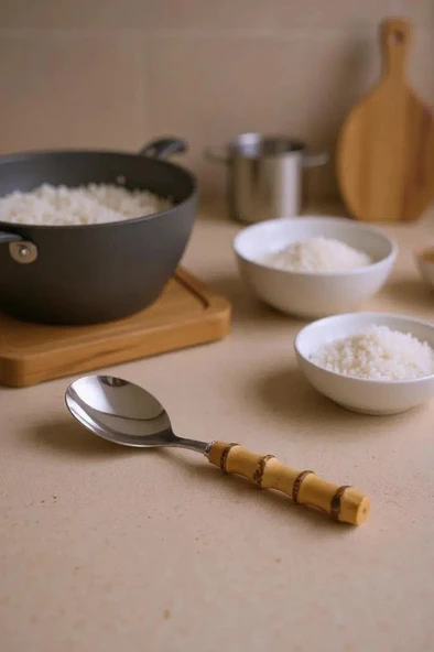 Bambum Mundo - Bambu Saplı Pilav Kaşığı 28x7,5cm ürün görseli