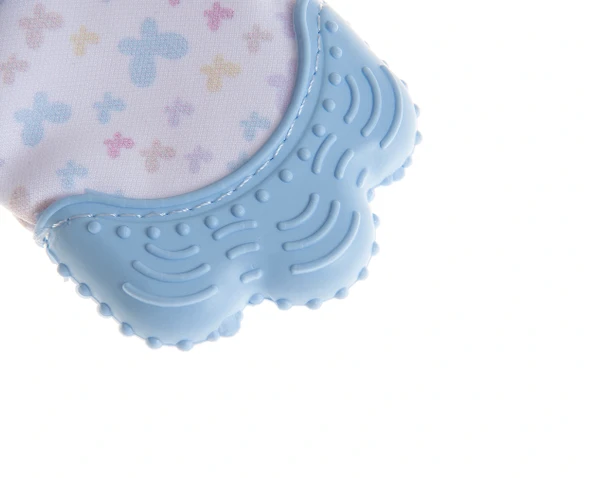 Babyjem Bebek Diş Kaşıyıcı Eldiveni Kelebek Mavi - Resim 3