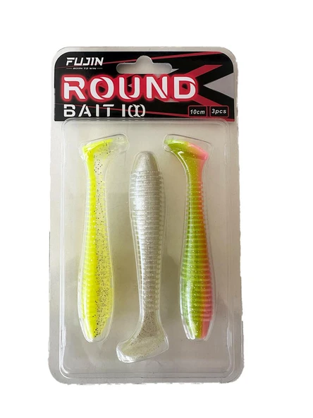 Fujin Round Bait 100mm Silikon Balık Mix. 3 Adet ürün görseli