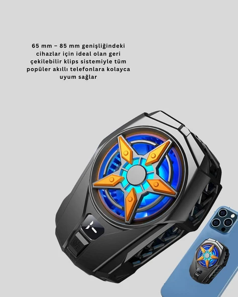 Evrensel Uyumlu Type-C Şarjlı Cep Telefonu Radyatörü - 3