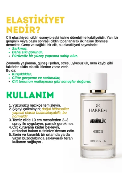 Akgünlük Suyu Elastikiyet Destekleyici, Yaşlanma Karşıtı Doğal Tonik 110 ml - 4