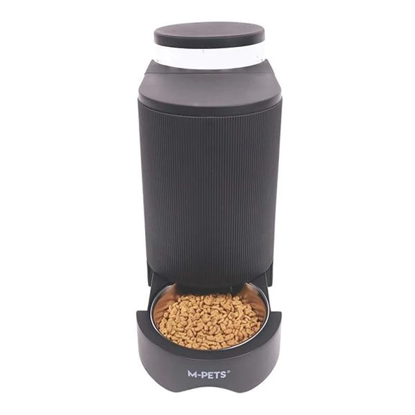 M-Pets Duplo Hazneli Kedi Köpek Mama ve Su Kabı Siyah 3Lt 1,8Kg - 4