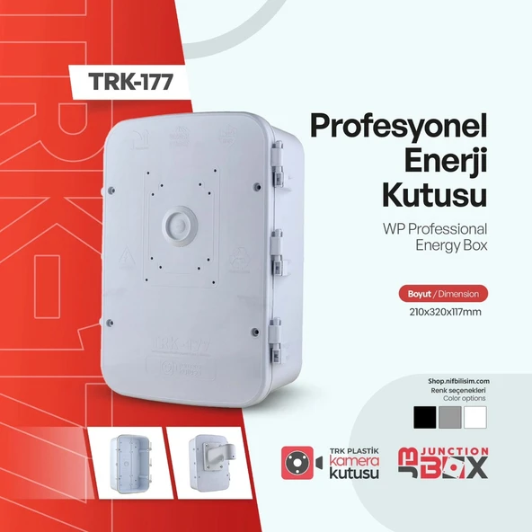 TRK TRK-177 WP Su Geçirmez Dış Ortam Profesyonel Enerji Kutusu 210x320x117 Sadece Kutudur ürün görseli 1