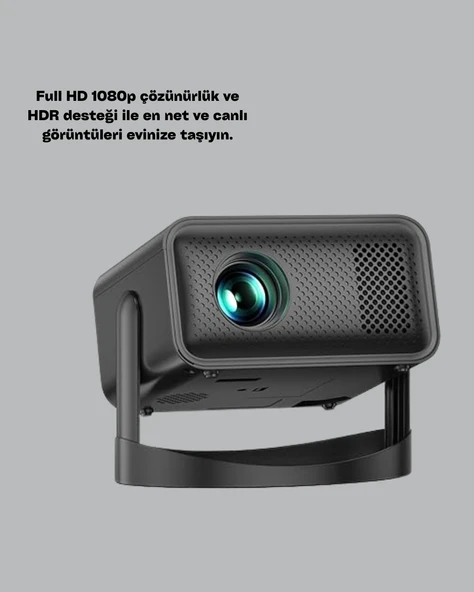 WiFi 6 ve Bluetooth 5 Bağlantılı Taşınabilir Projeksiyon Makinesi - 2