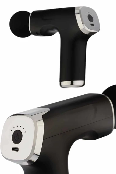 Şarjlı Masaj Tabancası 4 Başlıklı Mini Masaj Tabancası ve Masaj Aleti - Resim 3