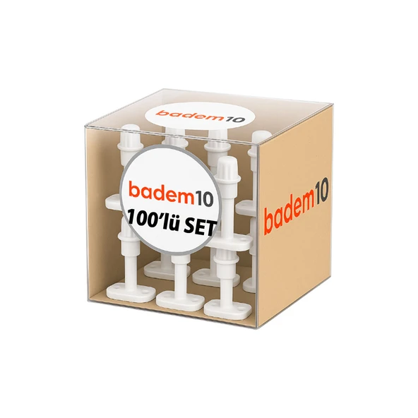 Beyaz 100 ADET Kapı Pencere Arkası Vidalı Silikon Tampon Duvar Boya Koruyucu Koruma Stoper Seti - Resim 3