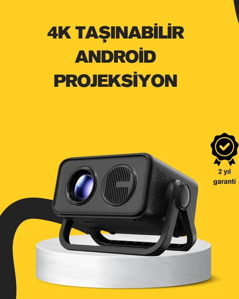 Full HD 1080P HDR Destekli Akıllı Projeksiyon Cihazı - 1