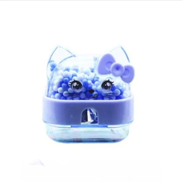 MK-4060 Renkli Köpük Boncuklu Cutie Kitty Pastel Kalemtıraş - 5