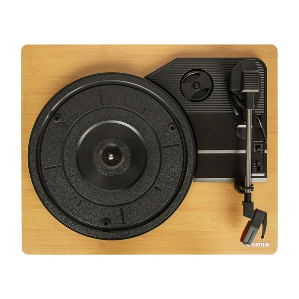 Fomix FM-109 Siyah Hoparlörlü Bluetoothlu Pikap Plak Çalar - 6