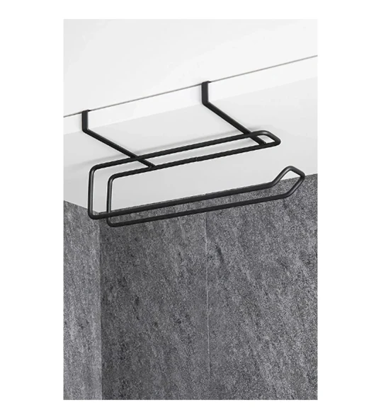 Siyah Dolap İçi Kağıt Havluluk Askı