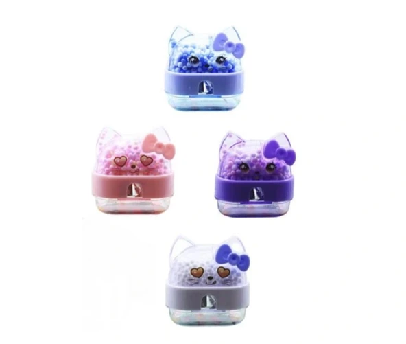 MK-4060 Renkli Köpük Boncuklu Cutie Kitty Pastel Kalemtıraş - 7