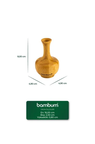 Bambum Kepez - Bambu Vazo 8*4,9cm - 3