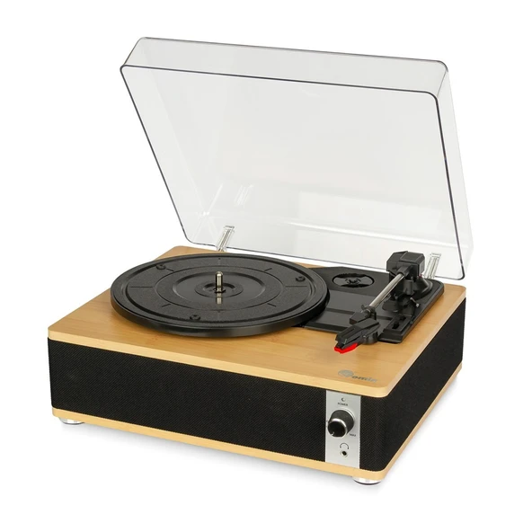 Fomix FM-109 Siyah Hoparlörlü Bluetoothlu Pikap Plak Çalar - 5