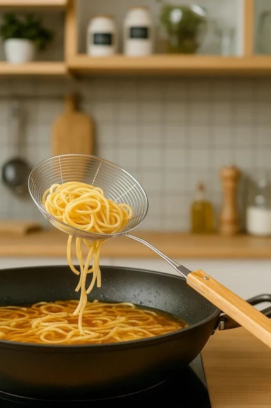 Bambum Ladle - Bambu Saplı Tel Kevgir 18cm ürün görseli