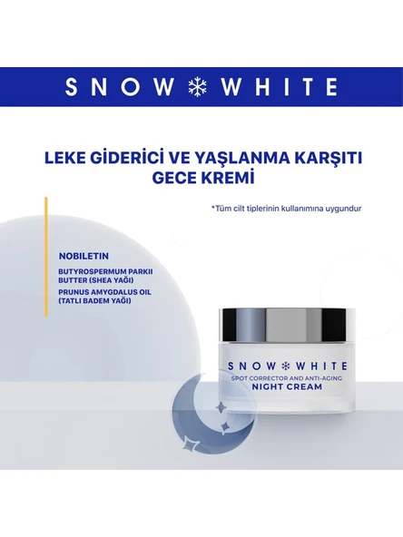 Sheida Snow White Leke Ve Aydınlatıcı Gece Kremi 50 ml - Resim 4