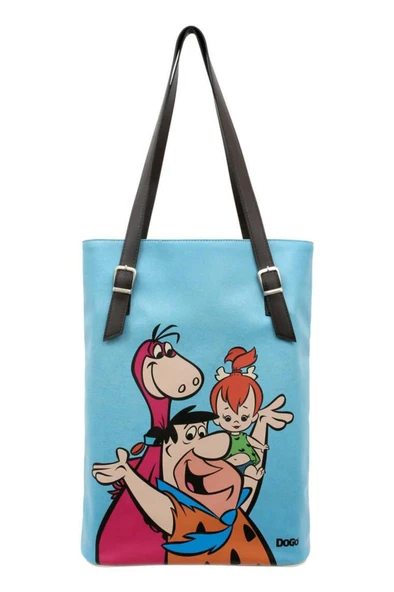 Dogo Kadın Vegan Deri Mavi Omuz Çantası - Warner Bros Family Rocks Tasarım