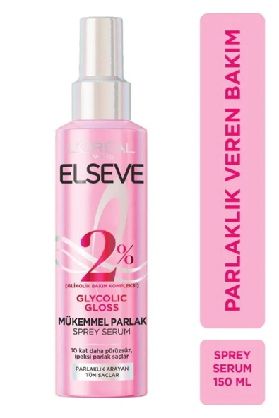 Elseve Glycolic Gloss Mükemmel Parlaklık Veren Saç Bakım Sprey Serumu 150ml - Resim 7