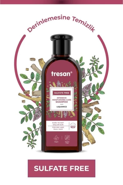TRESAN Meyan Kökü Yoğun Nemlendirici Sülfatsız Bakım Şampuanı 300 ml - 2