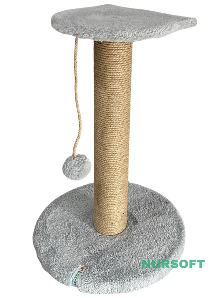 Nursoft Stepli Kedi Orijinal Jüt Halat İp Tırmalama Tahtası - Resim 3