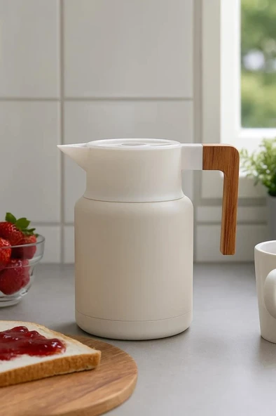 Bambum Yasuo - Çelik Termos Beyaz 1.5L ürün görseli