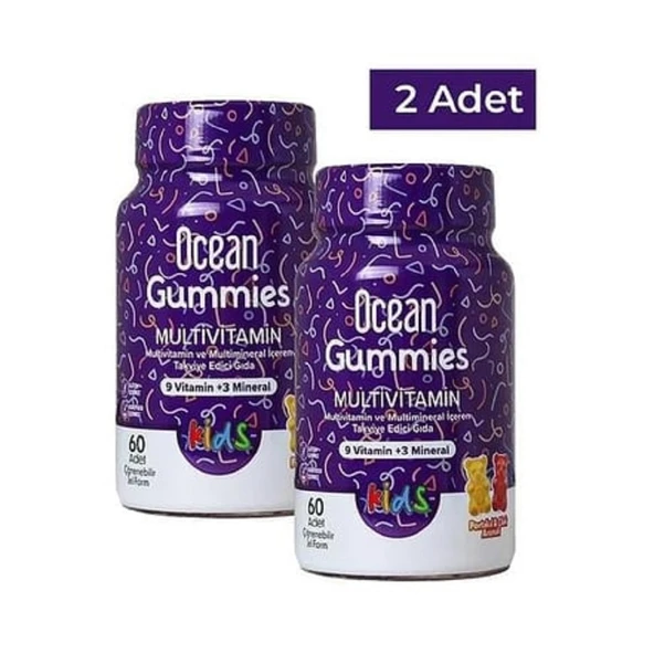 Ocean Gummies Multivitamin 60 Çiğnenebilir Jel Form 2 Adet ürün görseli 1