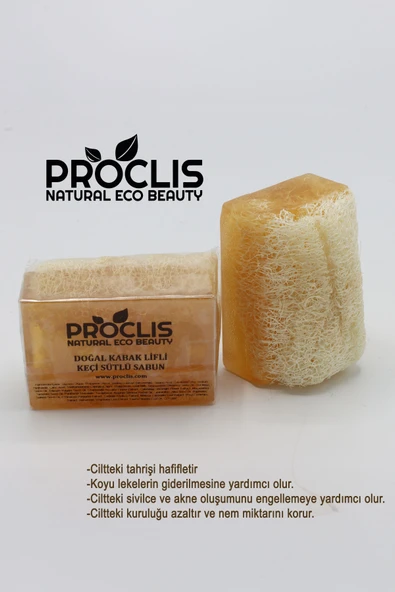 Proclis Doğal Kabak Lifli Keçi Sütlü Doğal Sabun 130 gr