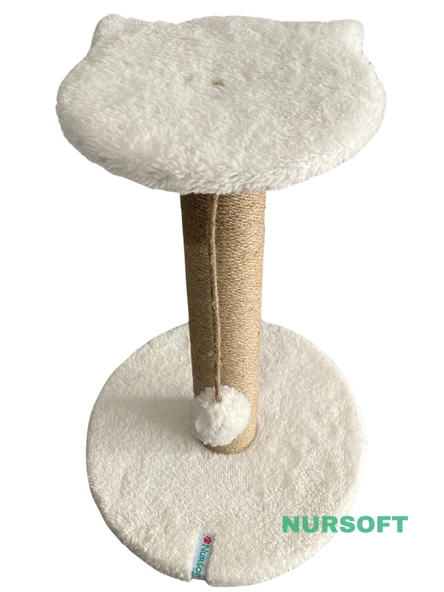 Nursoft Stepli Kedi Orijinal Jüt Halat İp Tırmalama Tahtası - Resim 5