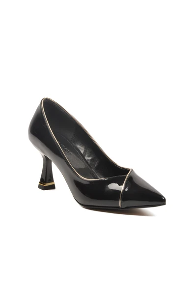 Aspor Siyah Rugan Kadın Topuklu Ayakkabı - 4