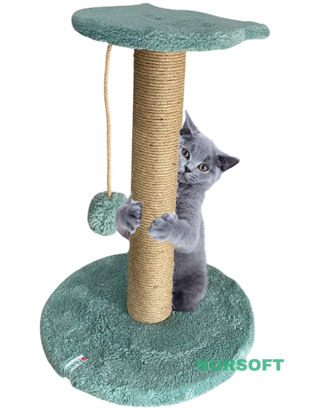 Nursoft Stepli Kedi Orijinal Jüt Halat İp Tırmalama Tahtası - Resim 4