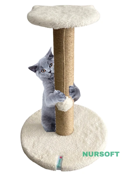 Nursoft Stepli Kedi Orijinal Jüt Halat İp Tırmalama Tahtası ürün görseli
