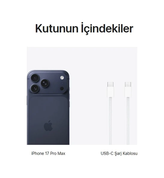 Apple iPhone 17 Pro Max 512 GB (Apple Türkiye Garantili) Koyu Mavi 512 GB - Resim 5