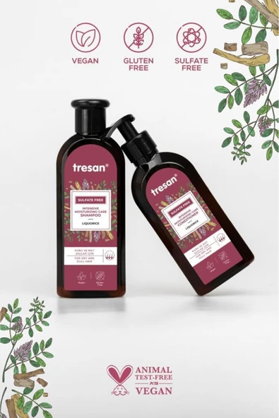 TRESAN Meyan Kökü Yoğun Nemlendirici Sülfatsız Bakım Şampuanı 300 ml - 6