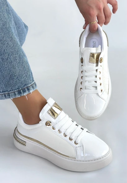 Pabucmarketi Siyah Rugan Paraşüt Detaylı Bağcıklı Kadın Spor Ayakkabı ürün görseli