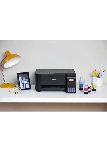 Epson EcoTank L3252 Wi-Fi + Tarayıcı + Fotokopi Renkli Çok Fonksiyonlu Tanklı Mürekkep Püskürtmeli Yazıcı - 3