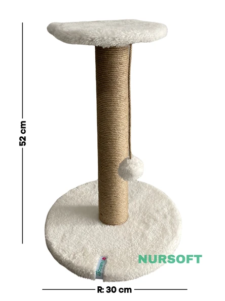Nursoft Stepli Kedi Orijinal Jüt Halat İp Tırmalama Tahtası - Resim 4